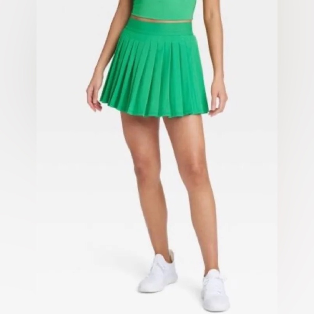 All In Motion Target Green Pleated Tennis Pickleball Golf Skort Skirt Size 1X